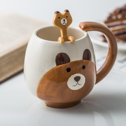 Hand-painted Cartoon Lovely Bear Ceramic Mug