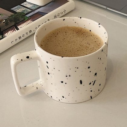 Nordic Ceramic Coffee Mug Dotted Drinkware